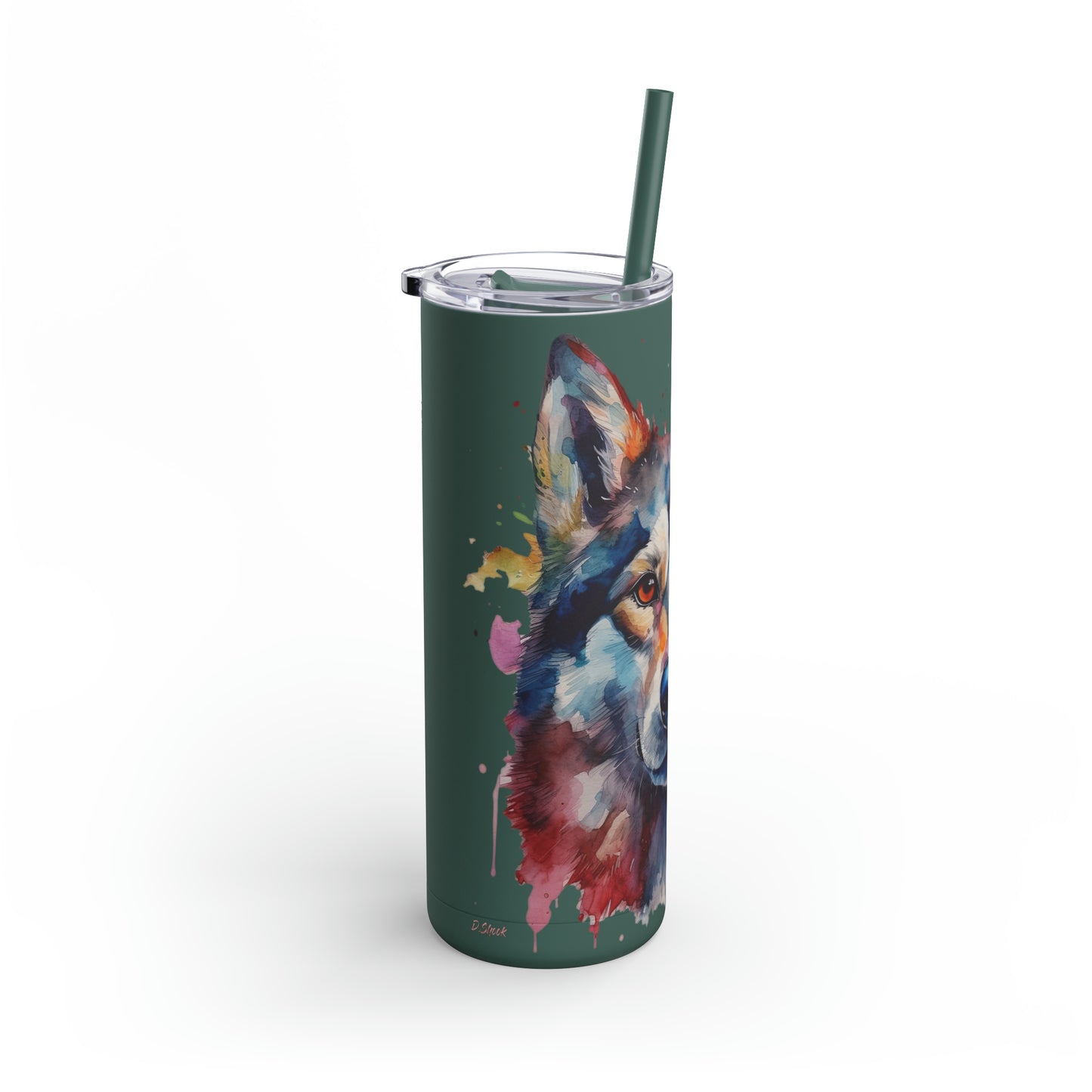 Siberian Husky 4 Maars Maker Skinny Matte Tumbler, 20oz