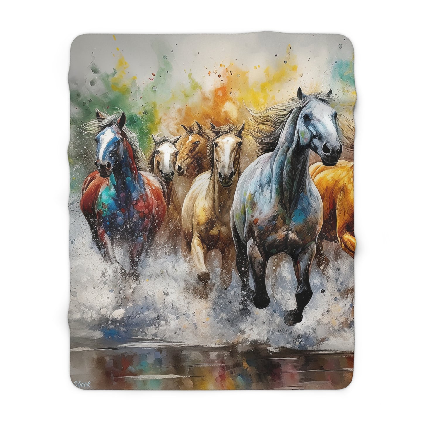 Horse Rescue 16 Sherpa Fleece Blanket