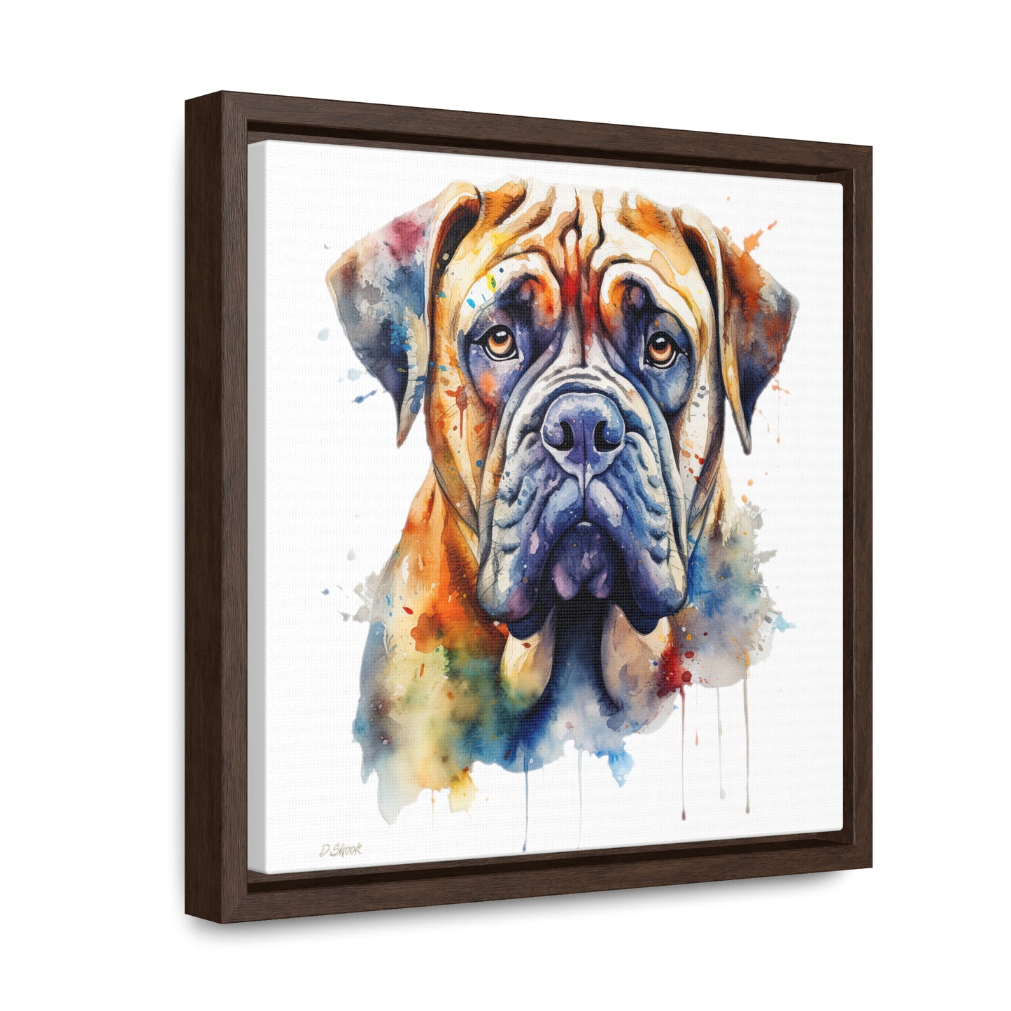 Bullmastiff 3 Gallery Canvas Wraps, Square Frame