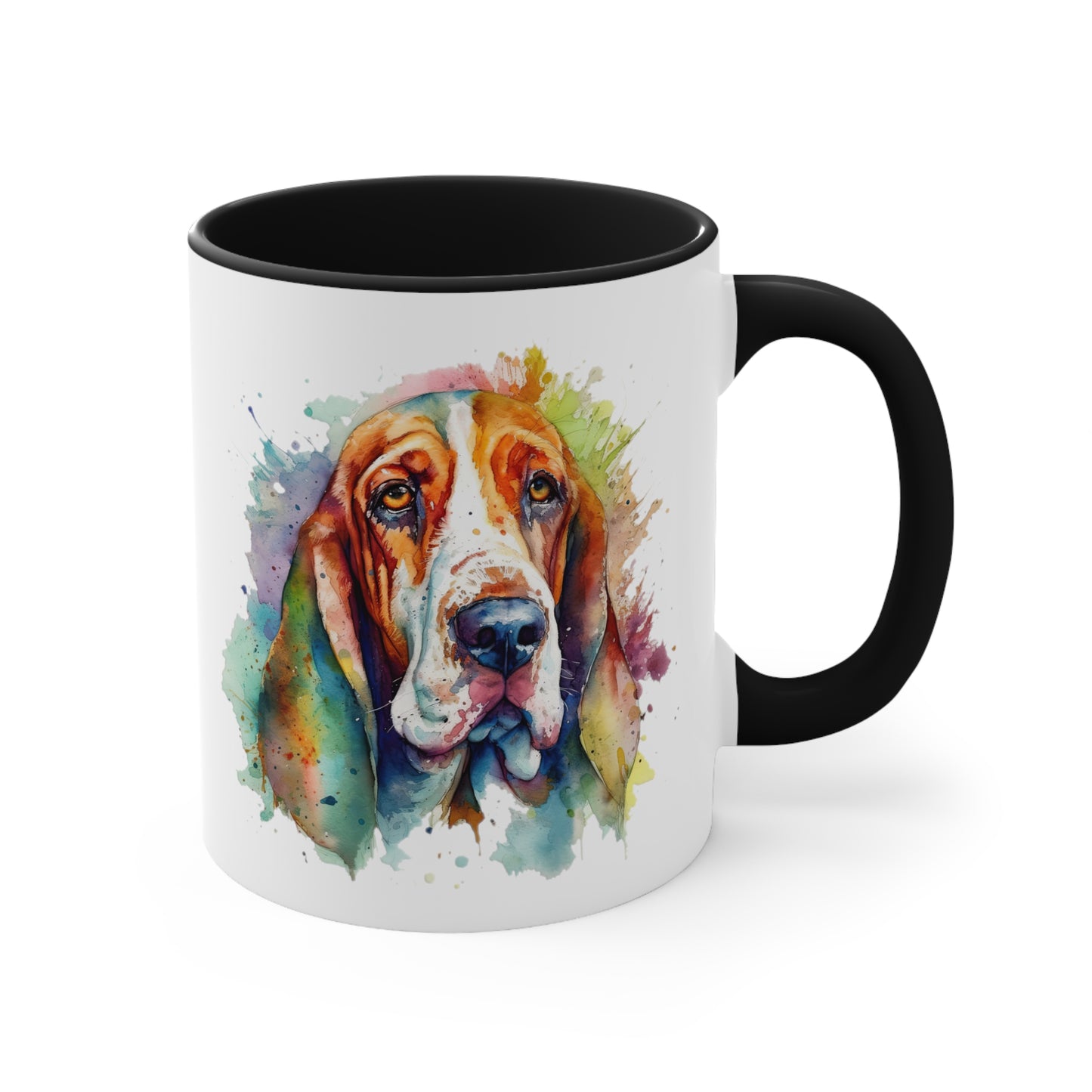 Basset Hound 1 Accent Mugs