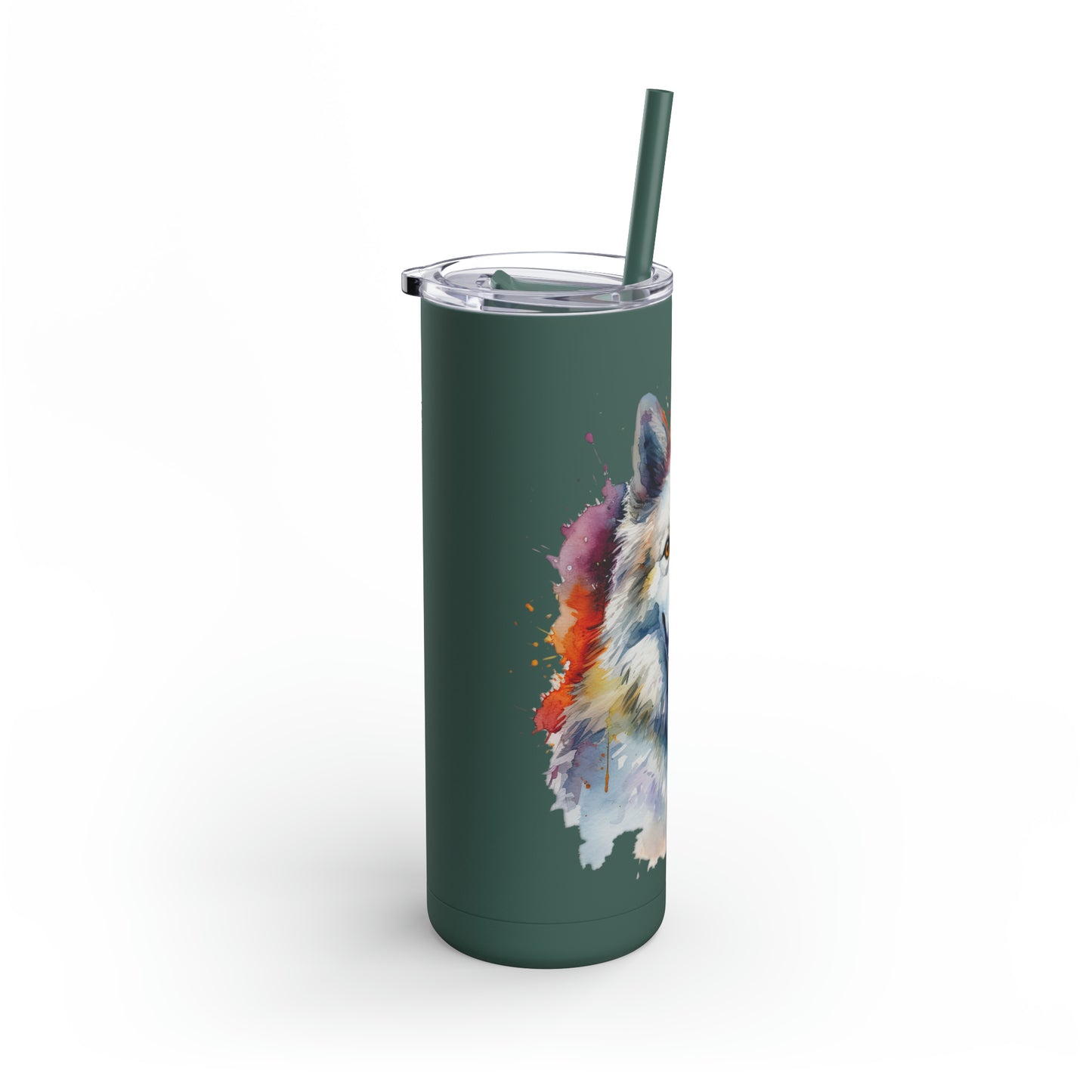 American Eskimo Dog 3 Maars Maker Skinny Matte Tumbler, 20oz