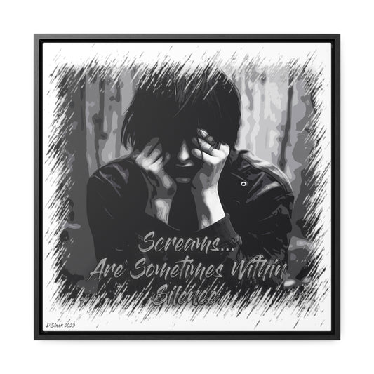 Print  Title: Screams, Gallery Canvas Wraps, Square Frame