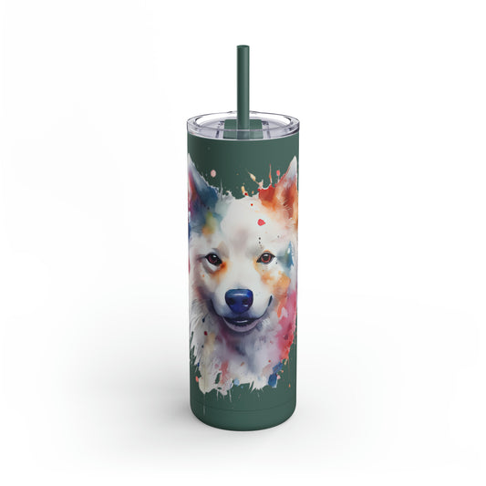 American Eskimo Dog 1 Maars Maker Skinny Matte Tumbler, 20oz