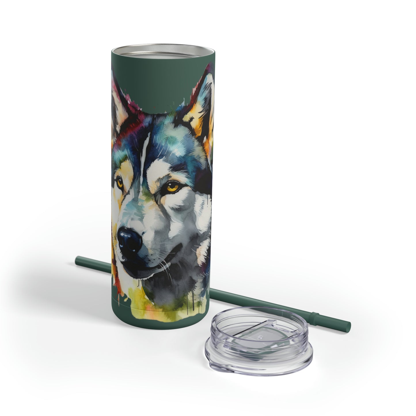 Siberian Husky 3 Maars Maker Skinny Matte Tumbler, 20oz