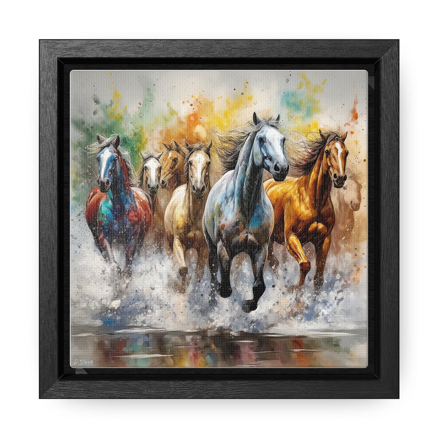 Horse Rescue 16 Gallery Canvas Wraps, Square Frame