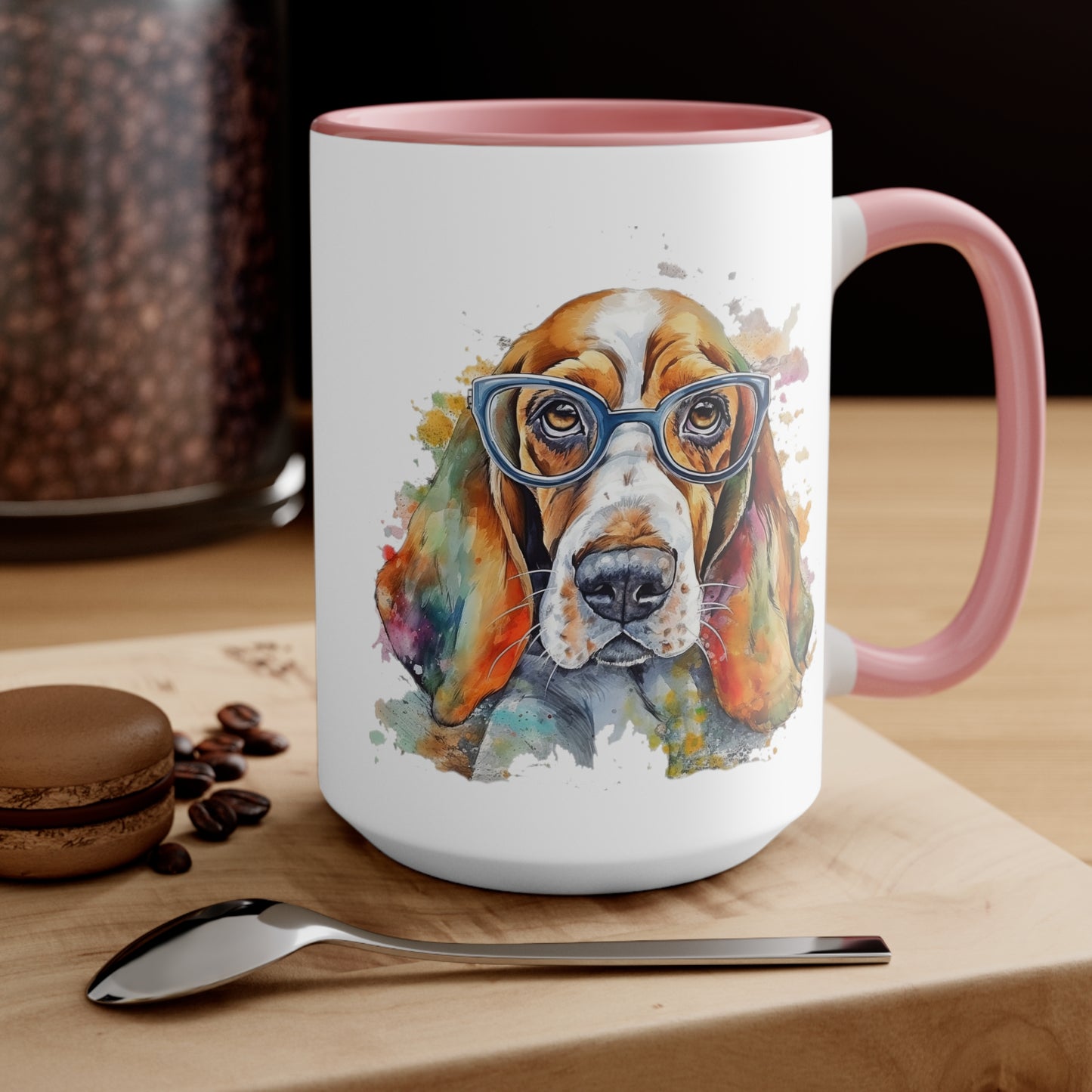 Basset Hound 5 Accent Mugs