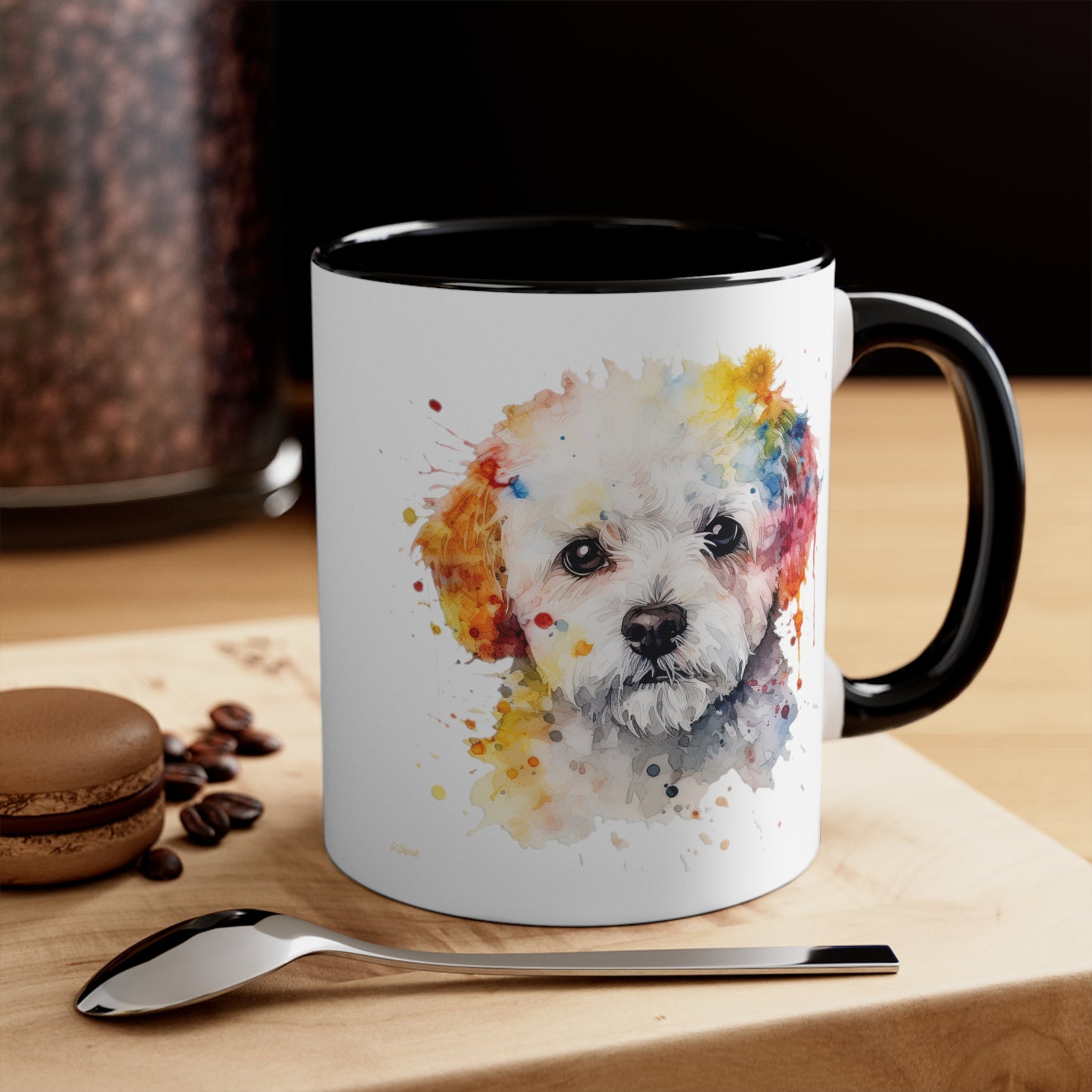 Bichon Frise 2 Accent Mugs