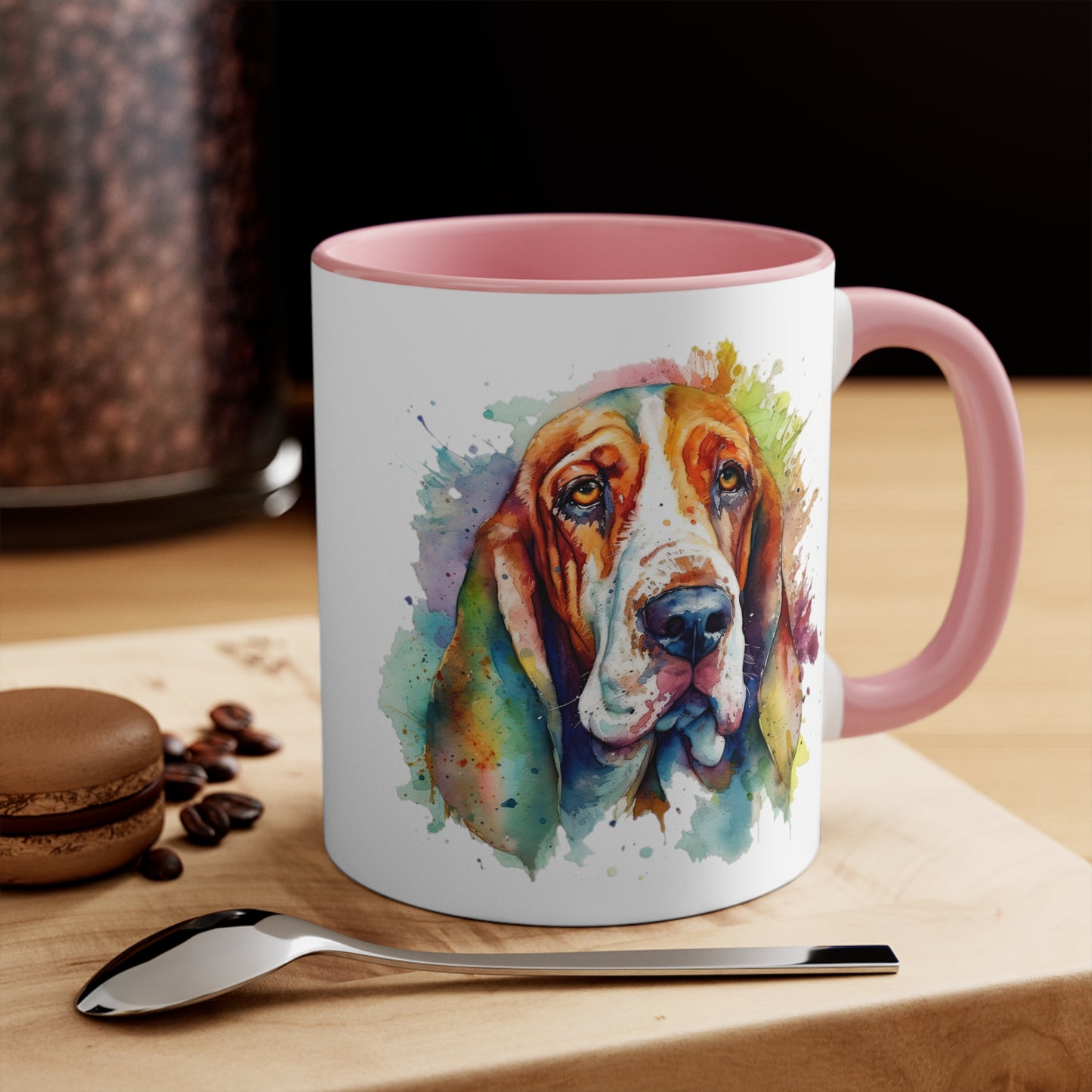 Basset Hound 1 Accent Mugs