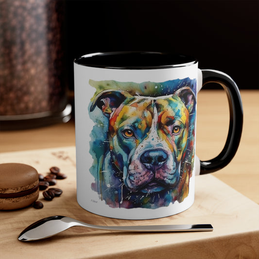 Pitbull 1 Accent Mugs