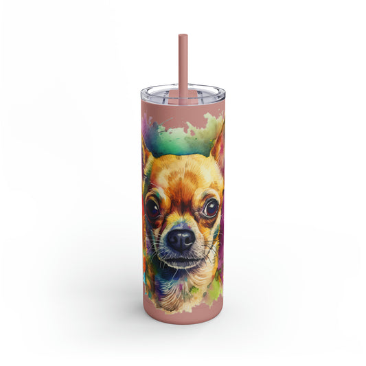 Chihuahua 7 Maars Maker Skinny Matte Tumbler, 20oz