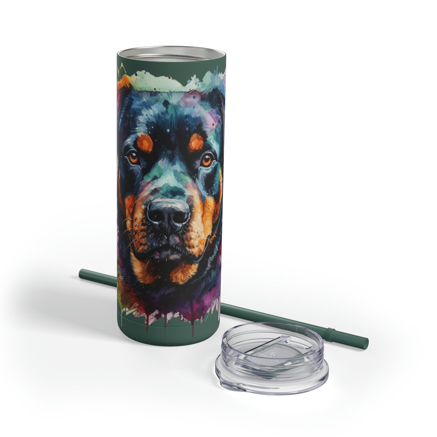 Rottweiler 2 Maars Maker Skinny Matte Tumbler, 20oz
