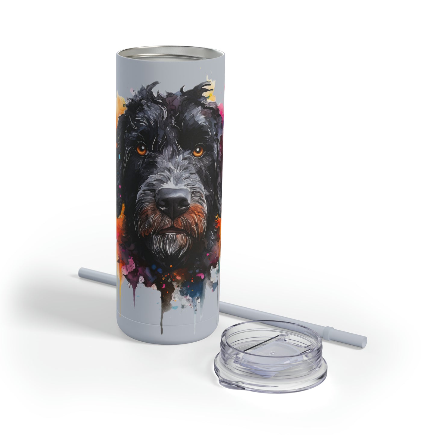 Portuguese Water Dog 5 Maars Maker Skinny Matte Tumbler, 20oz