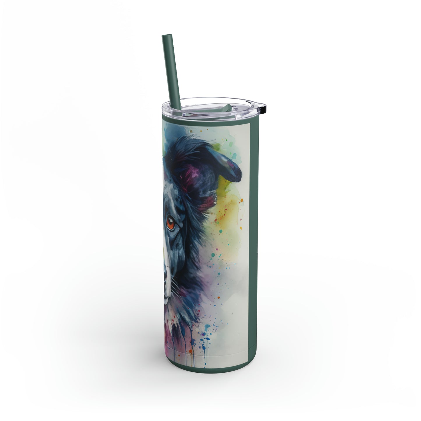 Border Collie 4 Maars Maker Skinny Matte Tumbler, 20oz