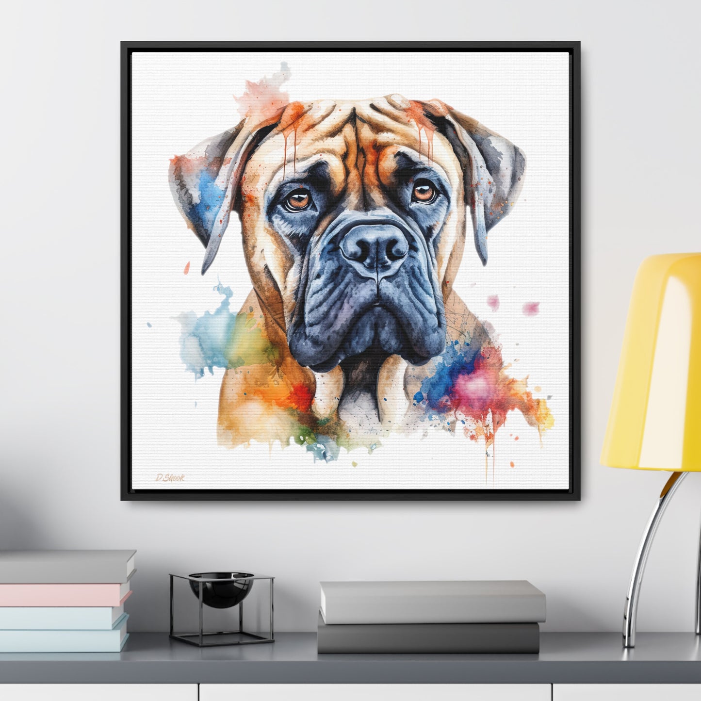 Bullmastiff 2 Gallery Canvas Wraps, Square Frame