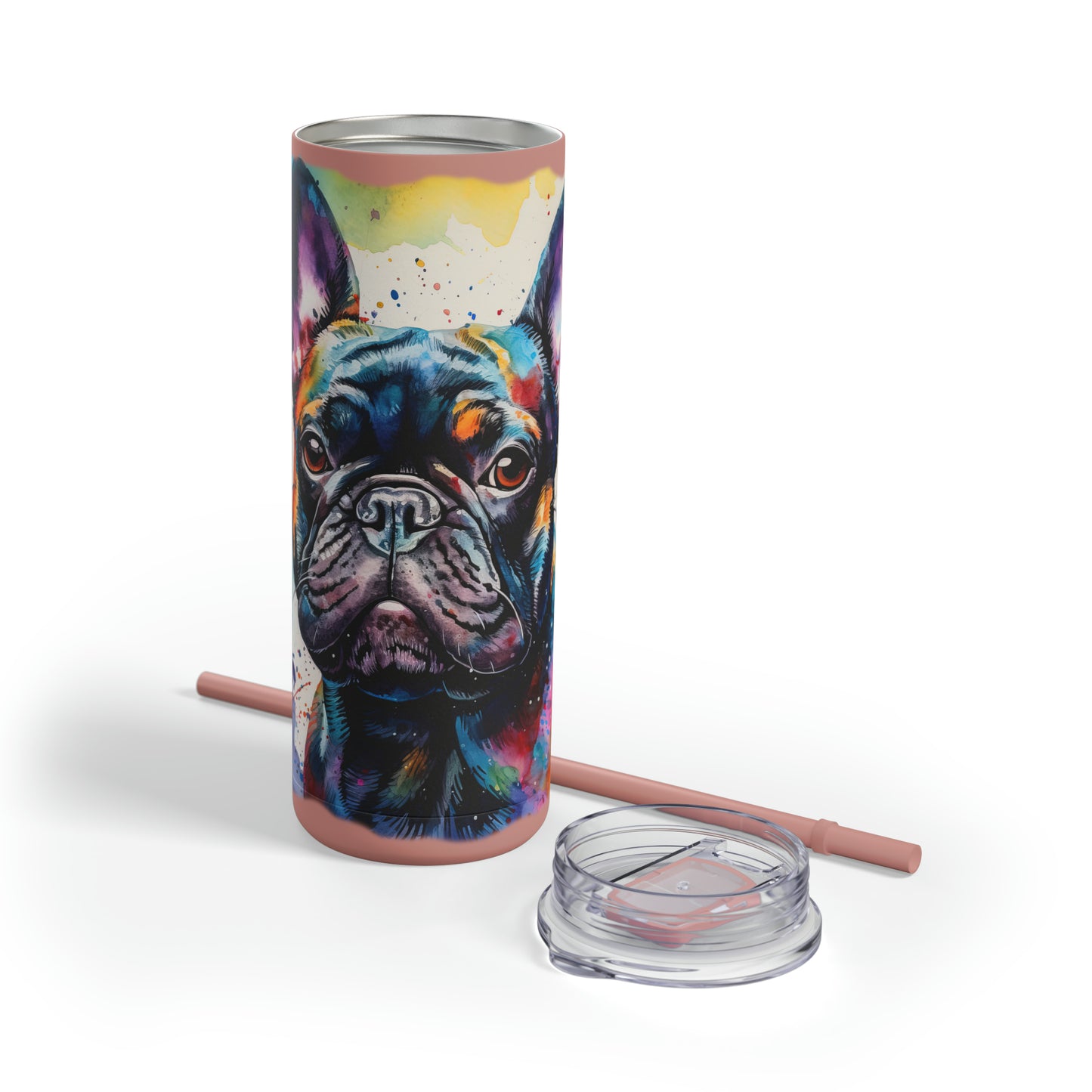 French Bulldog 2 Maars Maker Skinny Matte Tumbler, 20oz