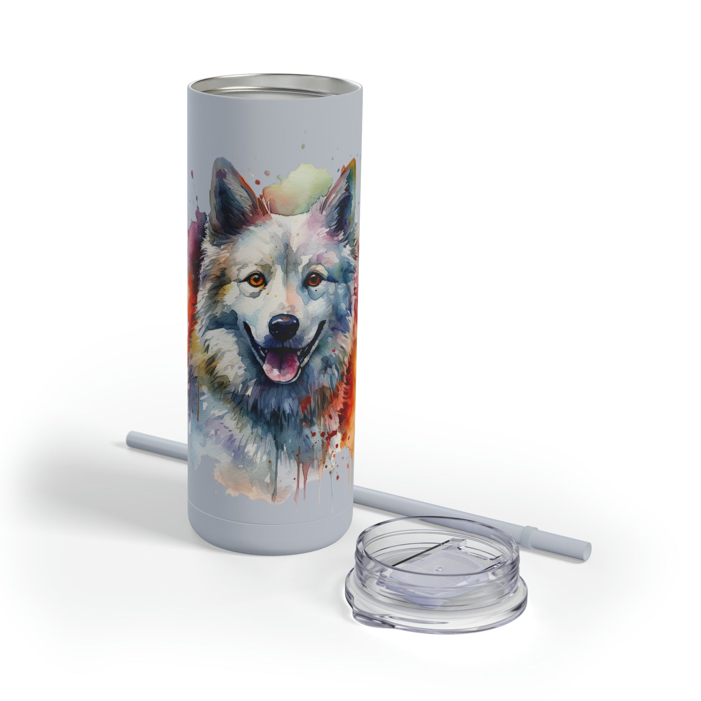 American Eskimo Dog 3 Maars Maker Skinny Matte Tumbler, 20oz
