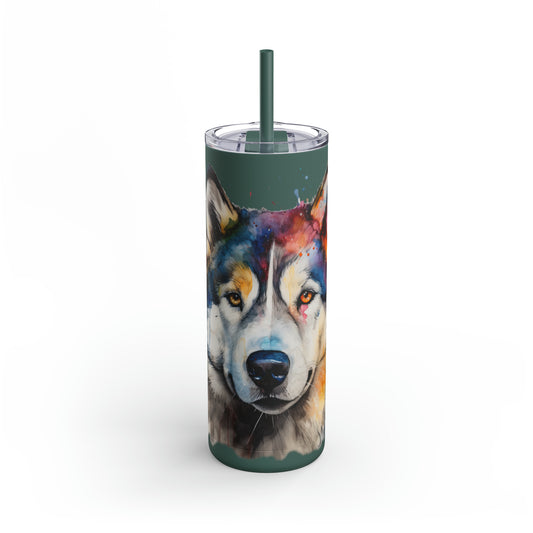 Alaskan Malamute 3 Maars Maker Skinny Matte Tumbler, 20oz