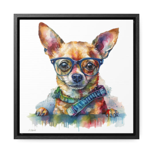 Chihuahua 4 Gallery Canvas Wraps, Square Frame