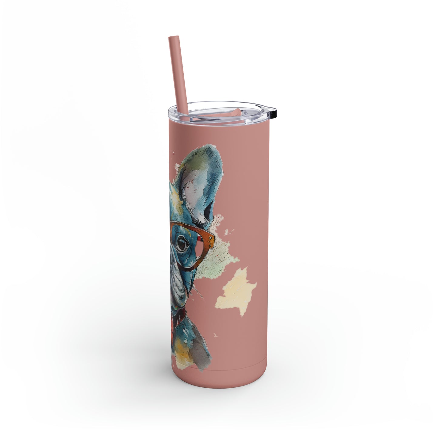 French Bulldog 5 Maars Maker Skinny Matte Tumbler, 20oz