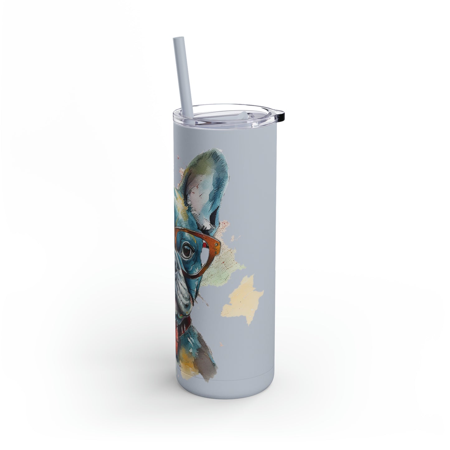French Bulldog 5 Maars Maker Skinny Matte Tumbler, 20oz