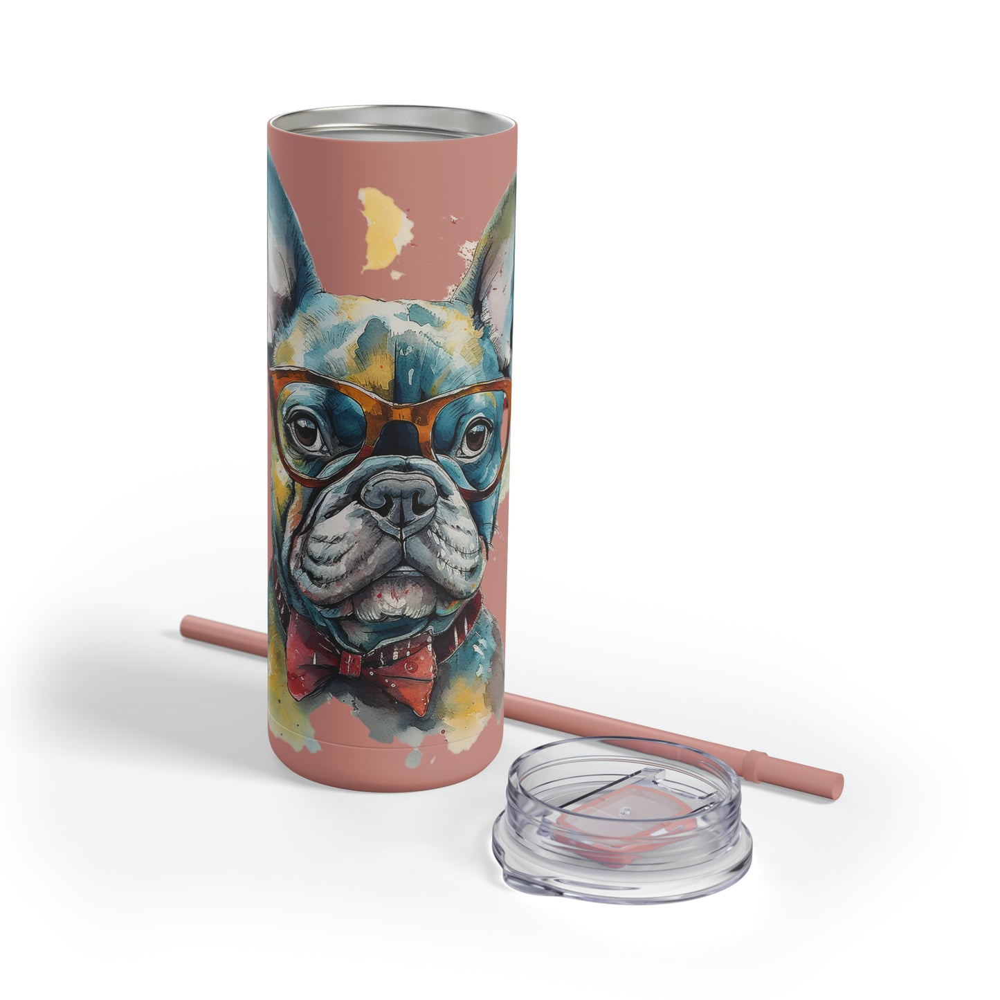 French Bulldog 5 Maars Maker Skinny Matte Tumbler, 20oz