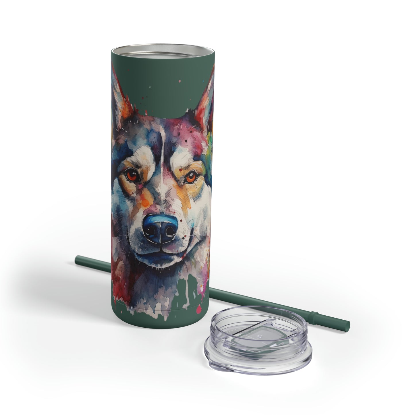 Siberian Husky 4 Maars Maker Skinny Matte Tumbler, 20oz