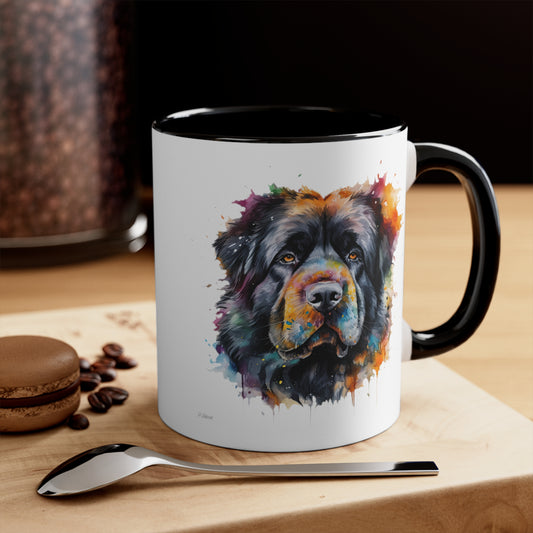Newfoundland Dog 2 Accent Mugs