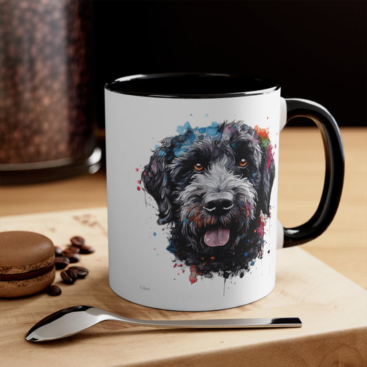 Portuguese Water Dog 4 Accent Mugs