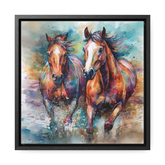Horse Rescue 7 Gallery Canvas Wraps, Square Frame