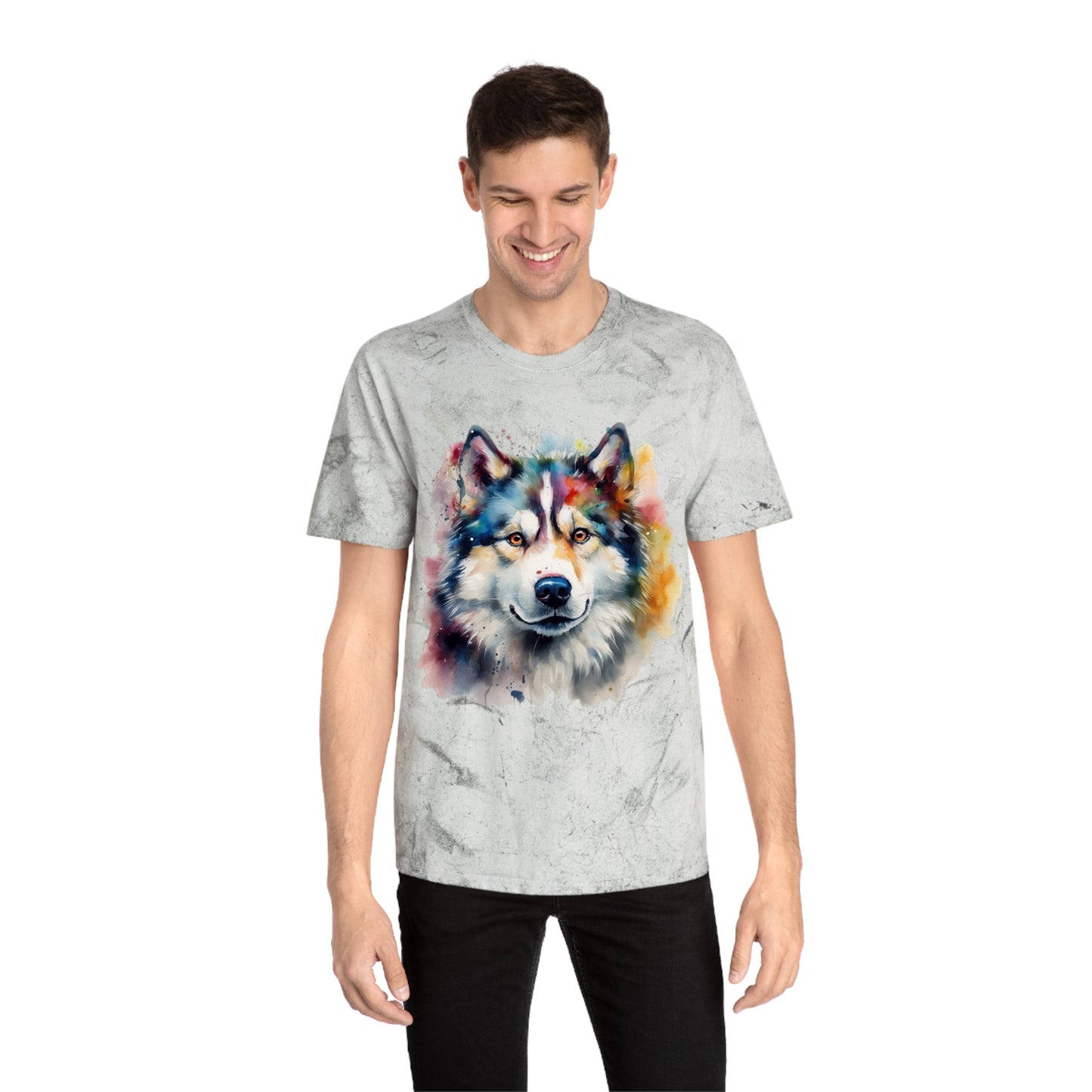 Alaskan Malamute 2 Unisex Color Blast T-Shirt