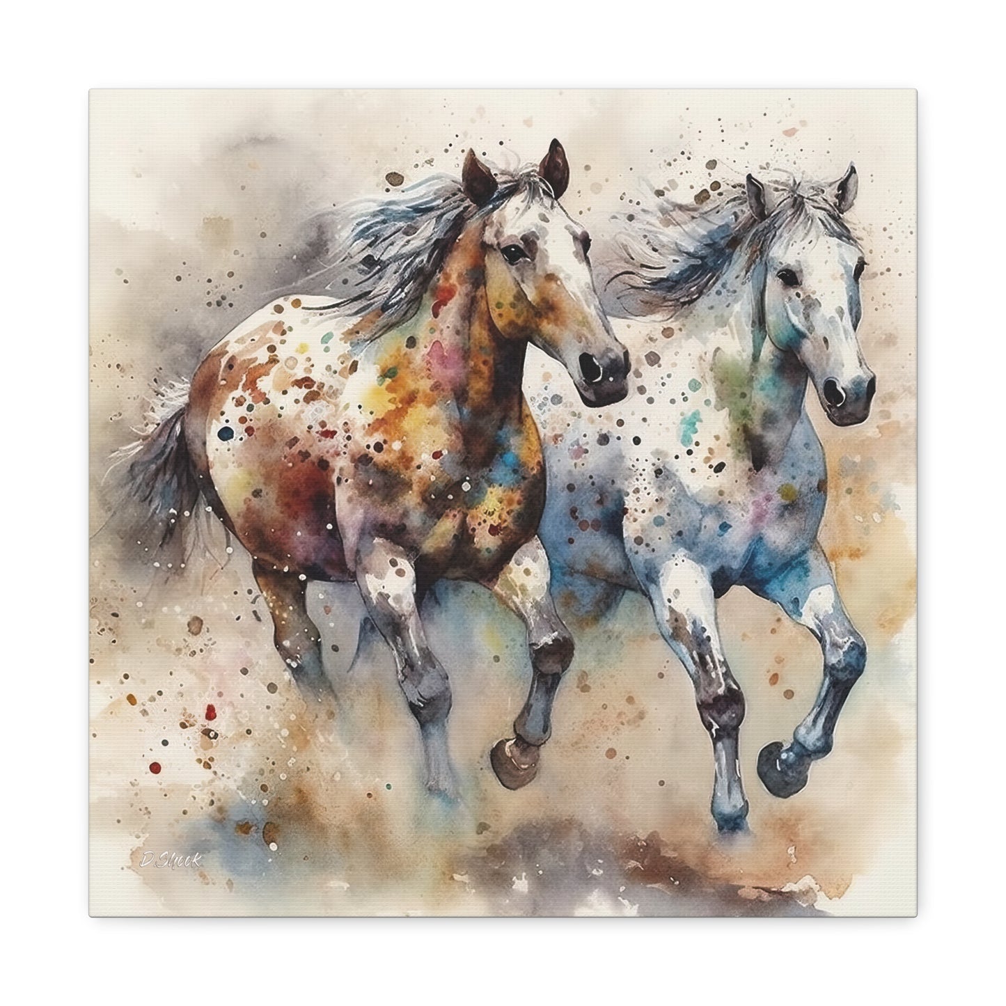 Wild Appaloosa Horses Canvas Gallery Wraps
