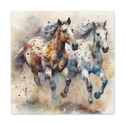 Wild Appaloosa Horses Canvas Gallery Wraps