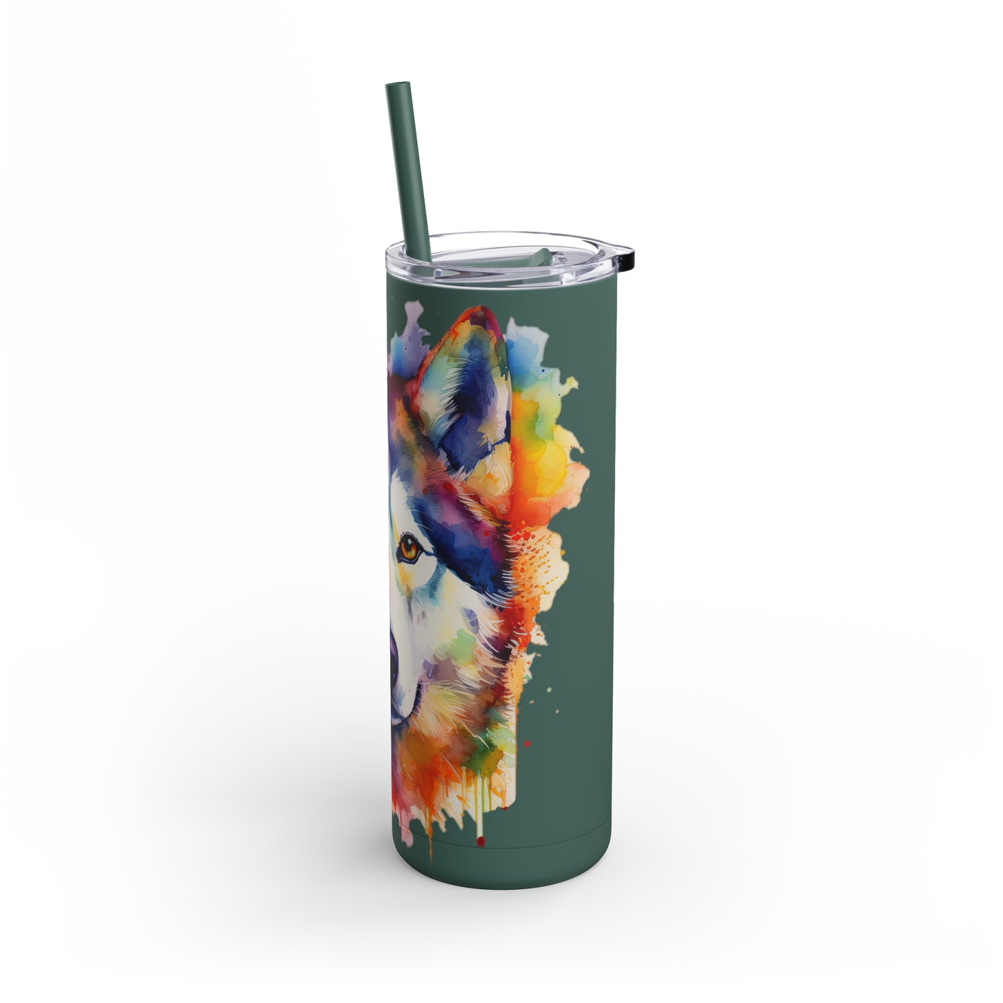 Siberian Husky 1 Maars Maker Skinny Matte Tumbler, 20oz