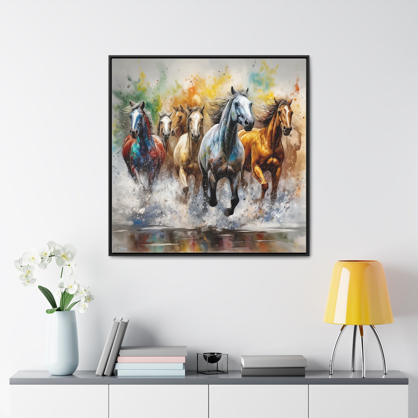 Horse Rescue 16 Gallery Canvas Wraps, Square Frame