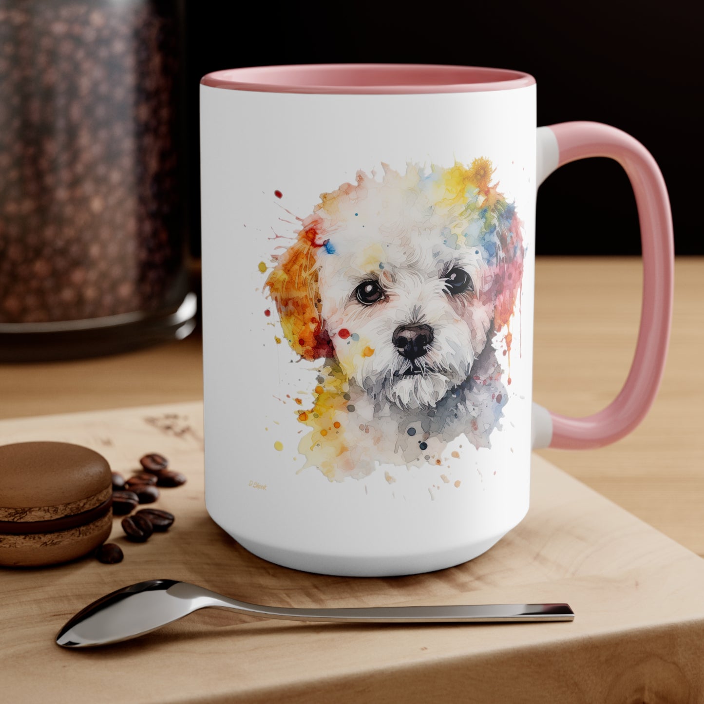 Bichon Frise 2 Accent Mugs