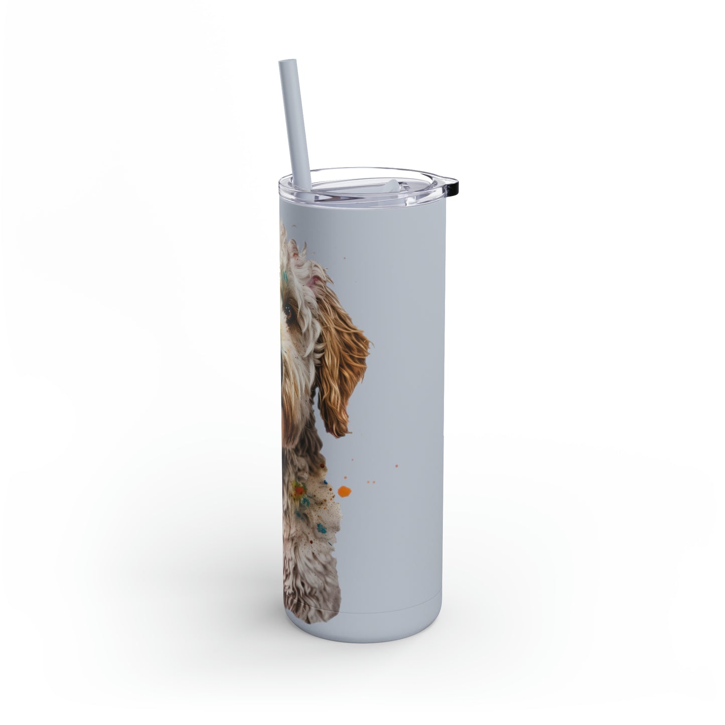 Mini Golden Doodle 2 Maars Maker Skinny Matte Tumbler, 20oz