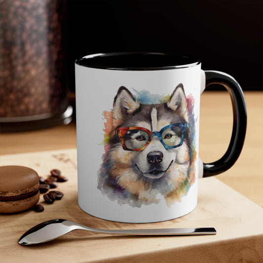 Alaskan Malamute 5 Accent Mugs