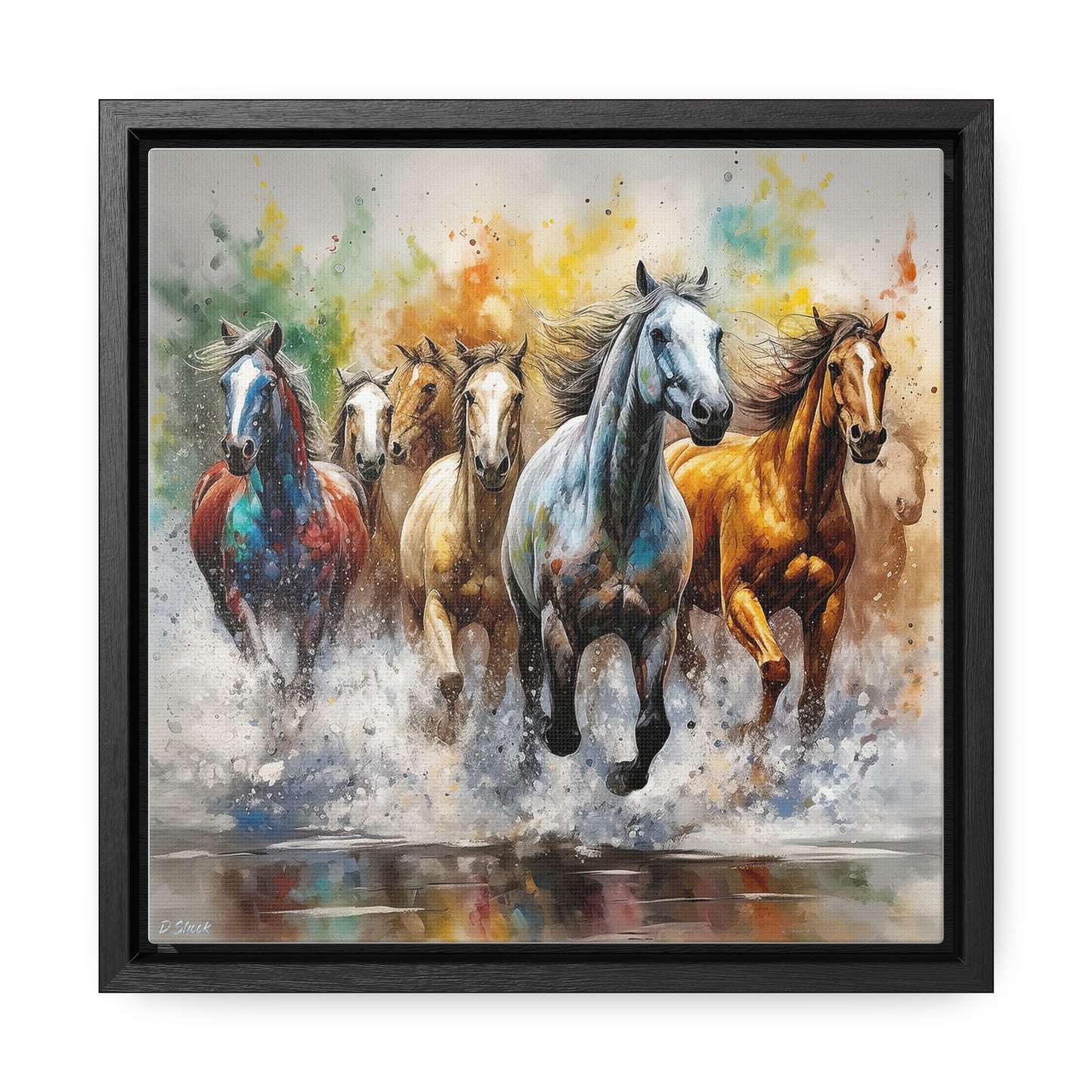 Horse Rescue 16 Gallery Canvas Wraps, Square Frame