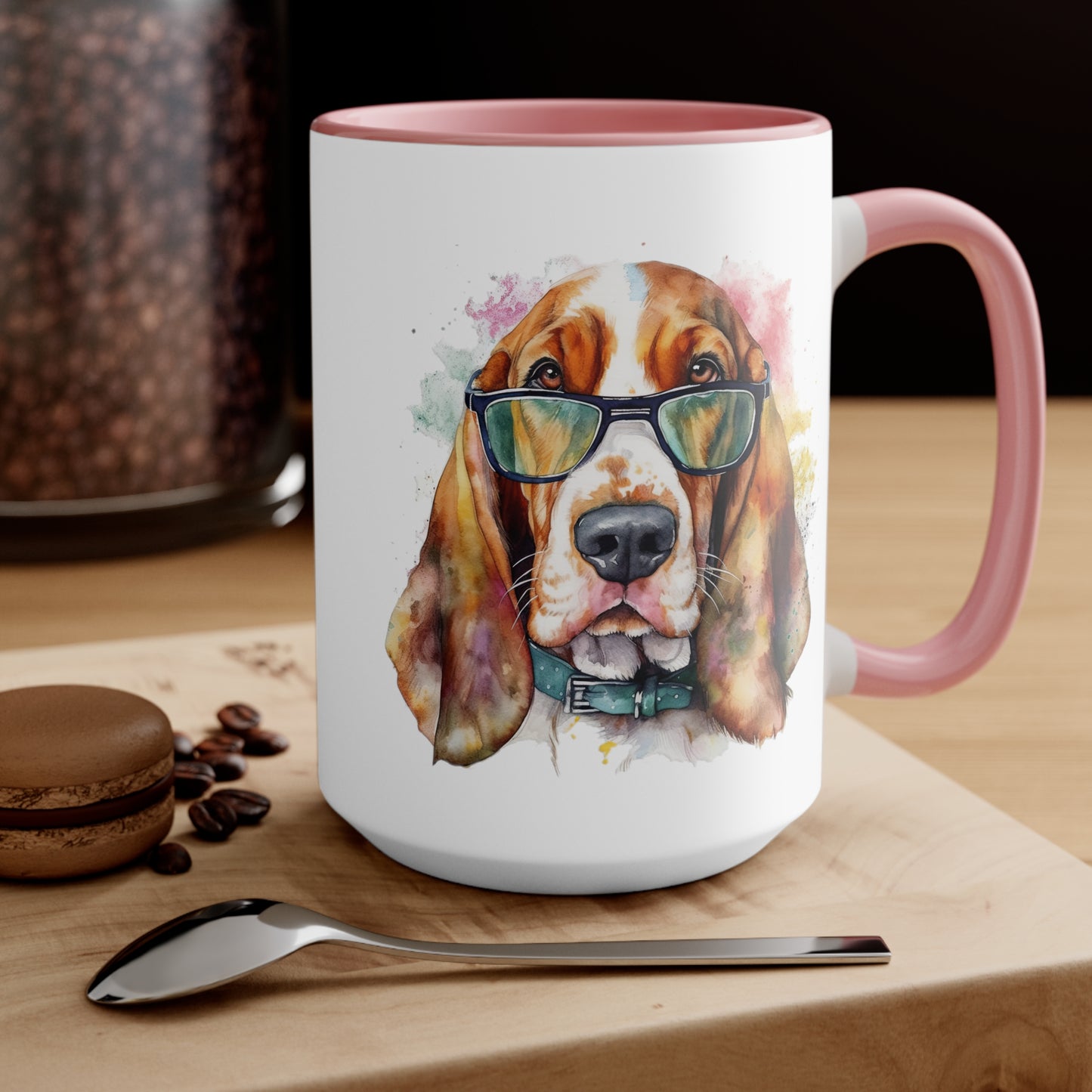 Basset Hound 6 Accent Mugs