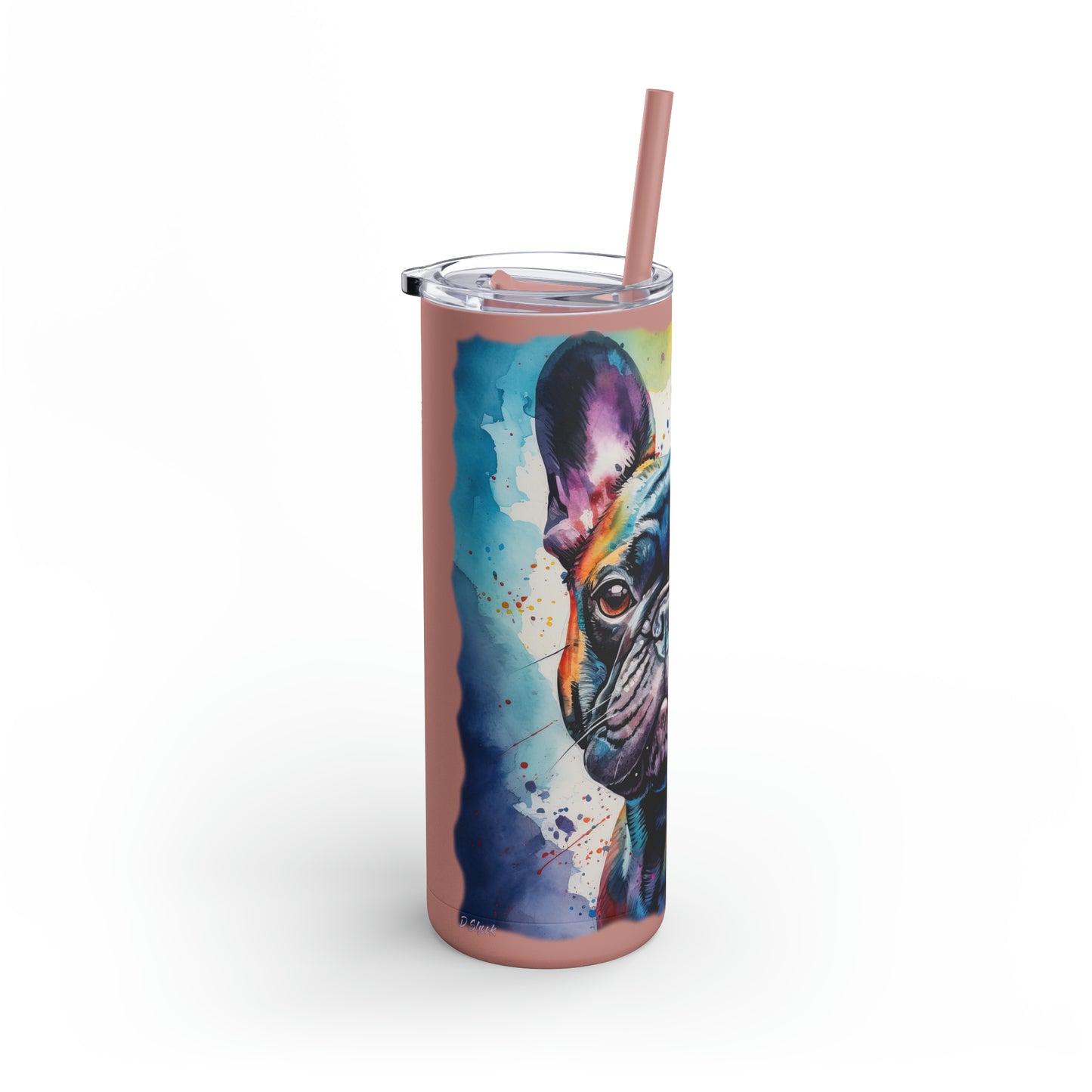 French Bulldog 2 Maars Maker Skinny Matte Tumbler, 20oz