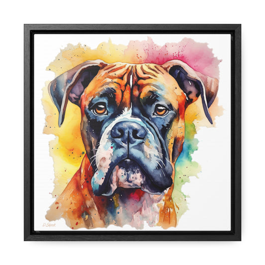 Boxer 1 Gallery Canvas Wraps, Square Frame