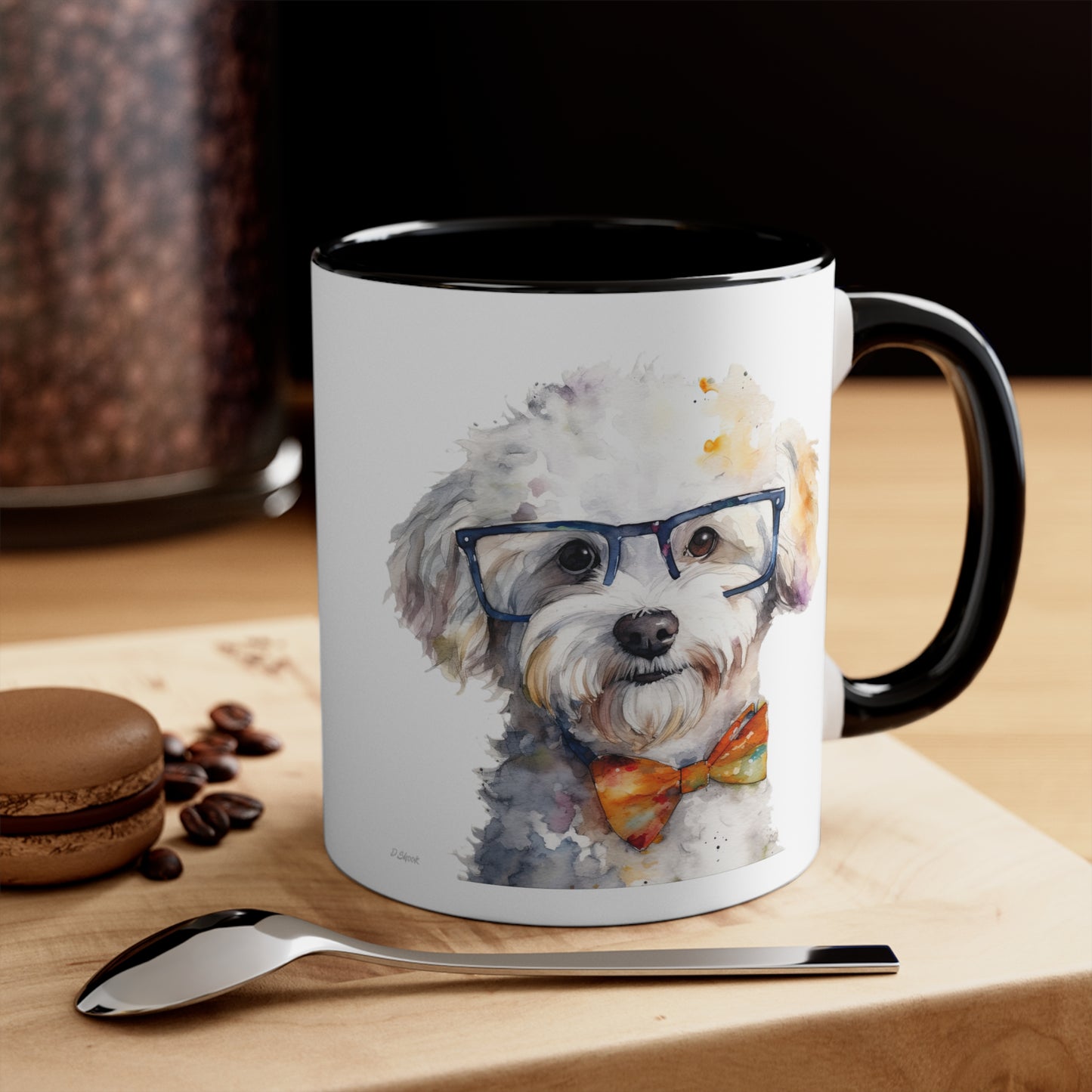 Bichon Frise 4 Accent Mugs