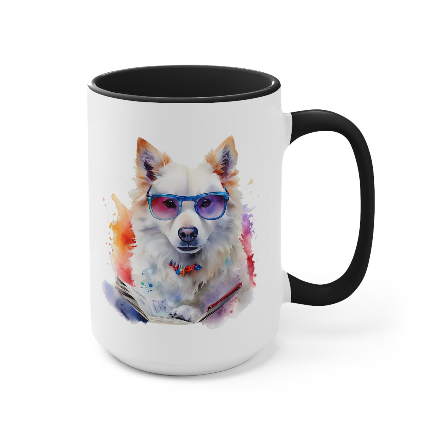 American Eskimo Dog 4 Accent Mugs