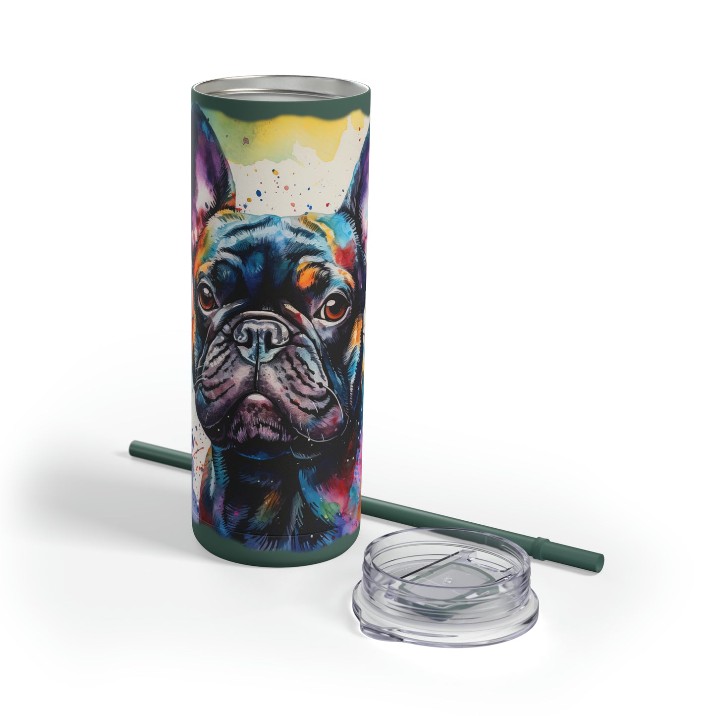 French Bulldog 2 Maars Maker Skinny Matte Tumbler, 20oz
