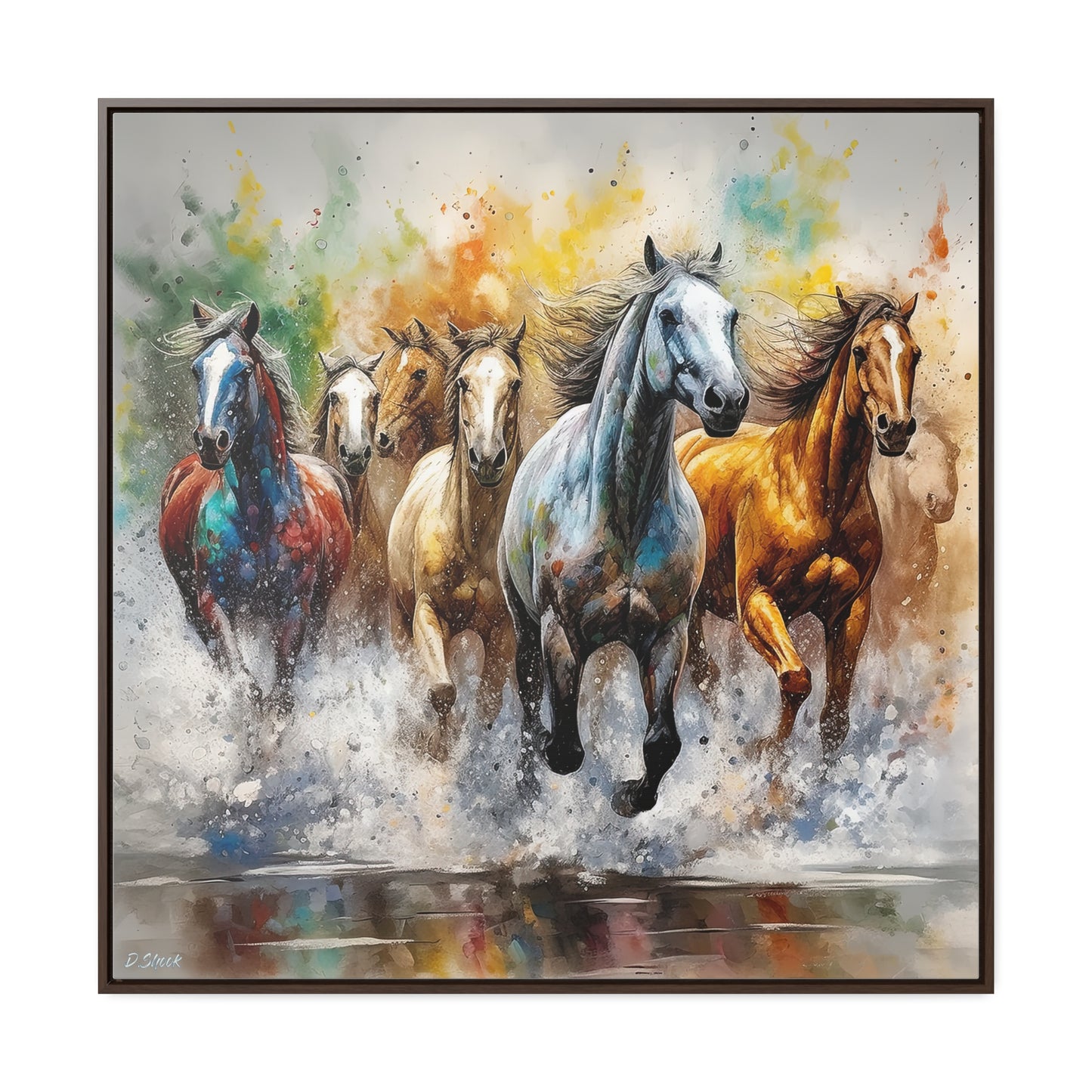Horse Rescue 16 Gallery Canvas Wraps, Square Frame