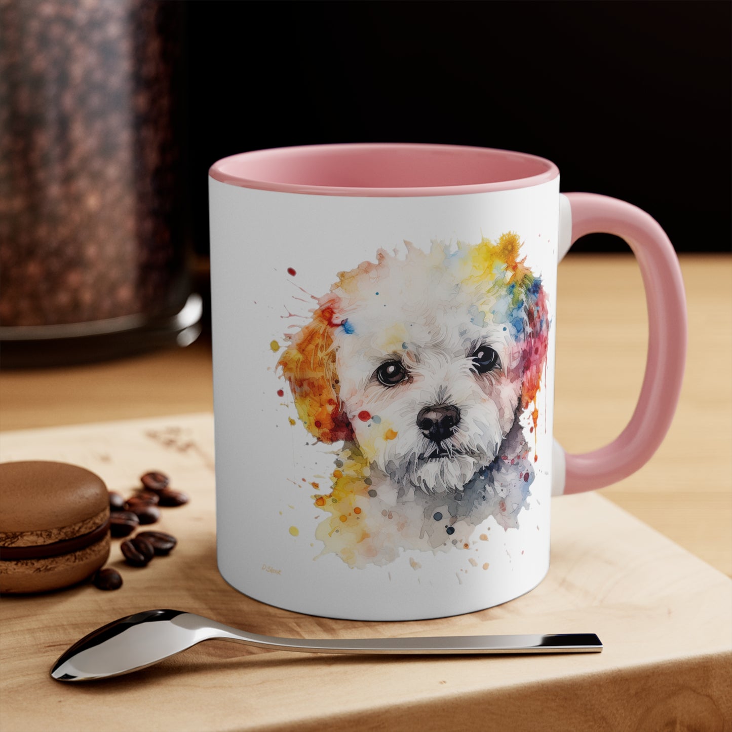Bichon Frise 2 Accent Mugs