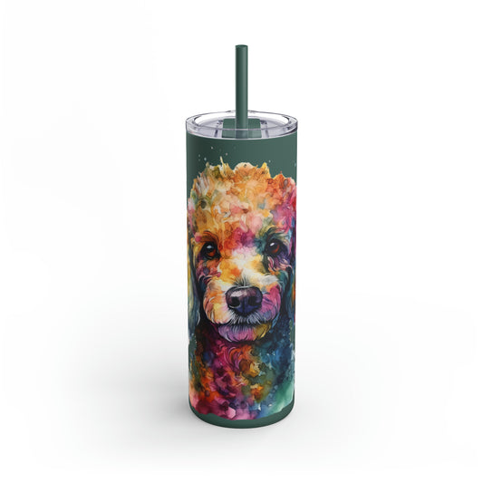 Poodle 2 Maars Maker Skinny Matte Tumbler, 20oz