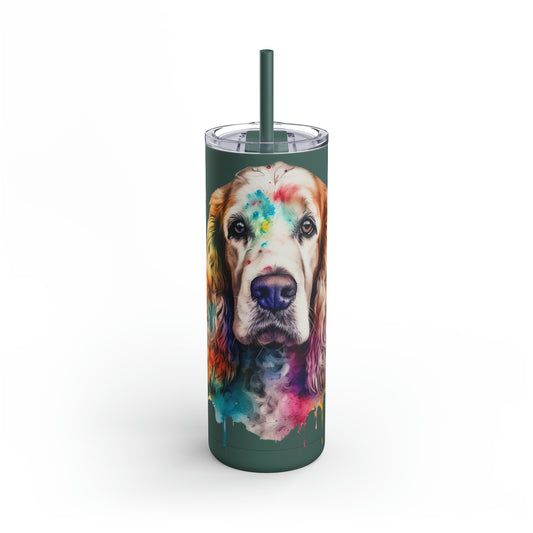 English Cocker Spaniel 2 Maars Maker Skinny Matte Tumbler, 20oz