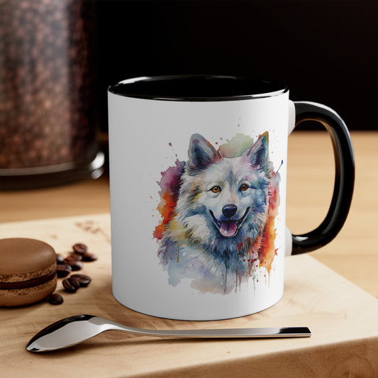 American Eskimo Dog 3 Accent Mugs