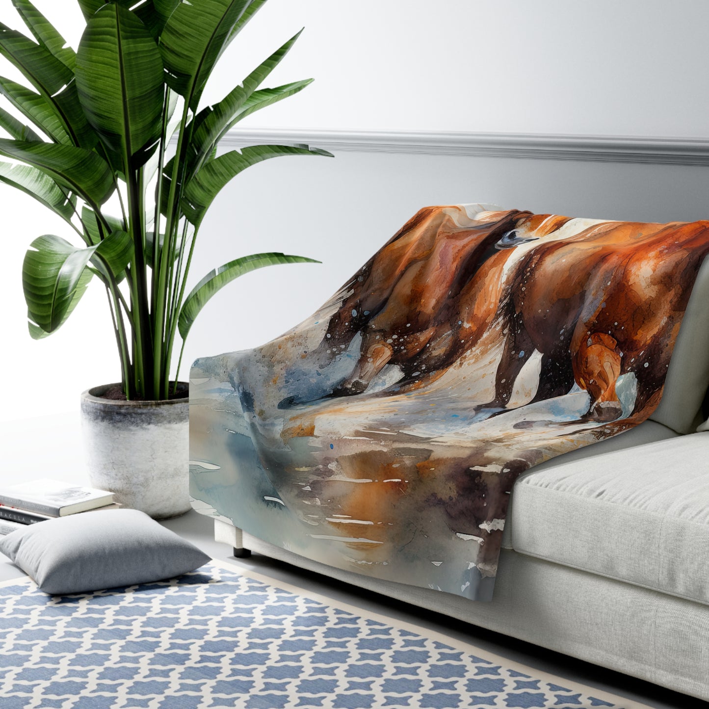 Horse Rescue 17 Sherpa Fleece Blanket